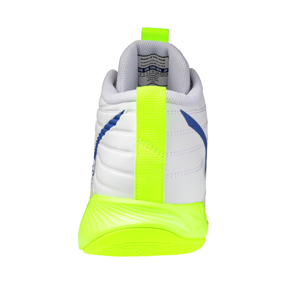 SH_V1GA254539_05 Scarpa Volley WAVE MOMENTUM PRO MID Mizuno White/Lightning Yellow