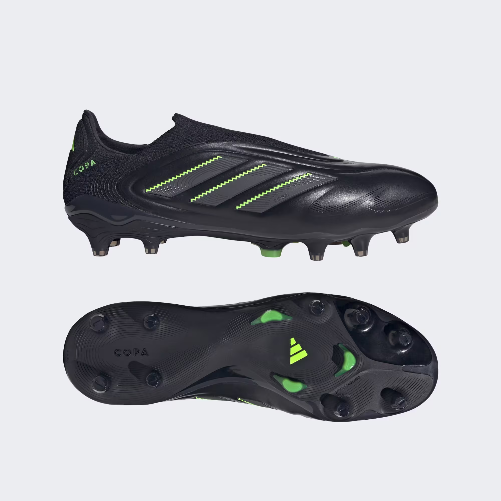 Scarpe_Copa_Pure_3_Elite_Laceless_per_terreni_compatti._Nero_JS0652_22_model Scarpe da calcio ADIDAS COPA PURE 3 ELITE LL FG Black Grey Lemon