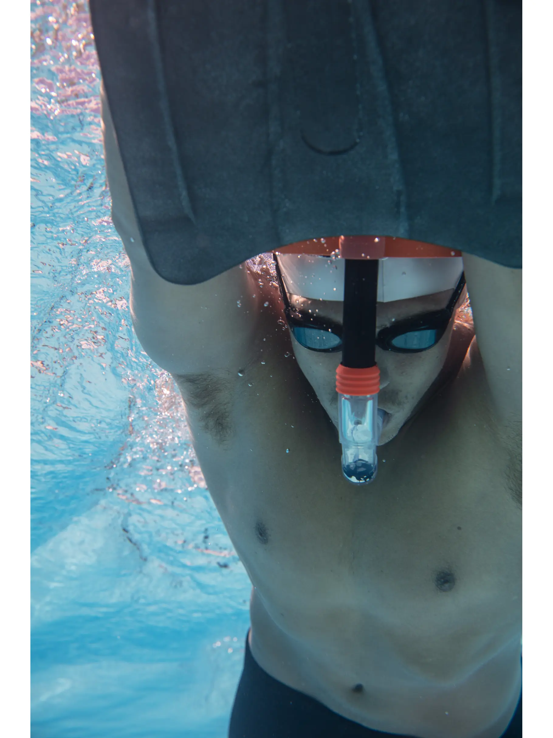 centre-line-snorkel-black-orange (2) Respiratore Snorkel nuoto centrale ZOGGS