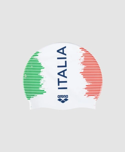Cuffia nuoto ITALIA Silicone CAP ARENA bianca