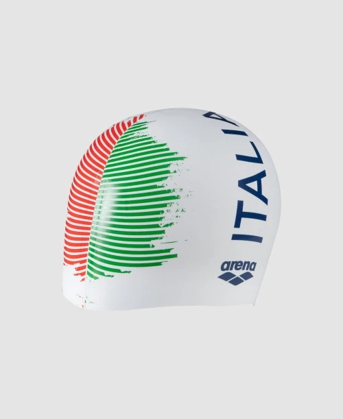 Cuffia nuoto ITALIA Silicone CAP ARENA bianca