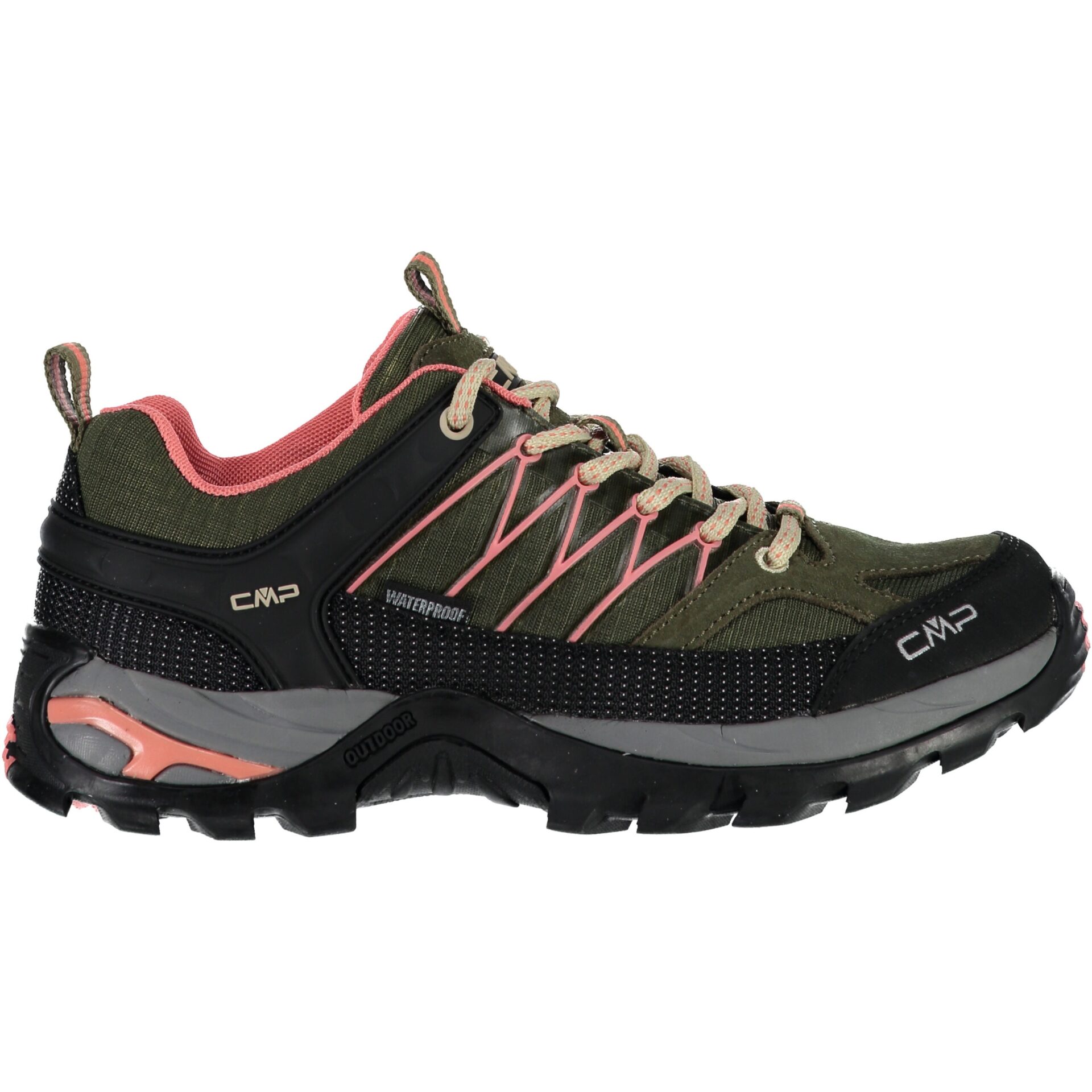 CMP SCARPA TREKKING DONNA RIGEL 11FE KAKY scarponcino basso da trekking per donna totalmente resistente all'acqua.