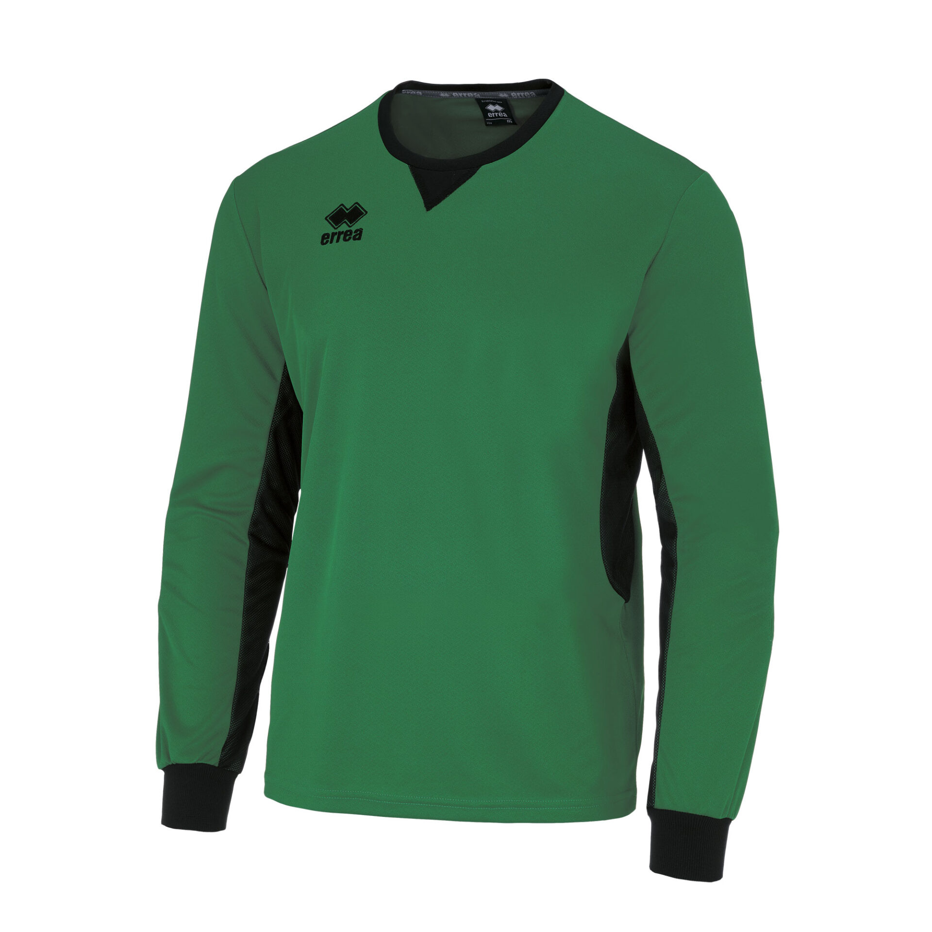 ERREA_ SIMON MAGLIA PORTIERE FM470L01010 Maglia portiere manica a giro con imbottitura e polsino smacchinato. Collo a giro con parasudore interno elastico. Inserto laterale con doppio tessuto Mesh + Mundial. Vestibilità normale.