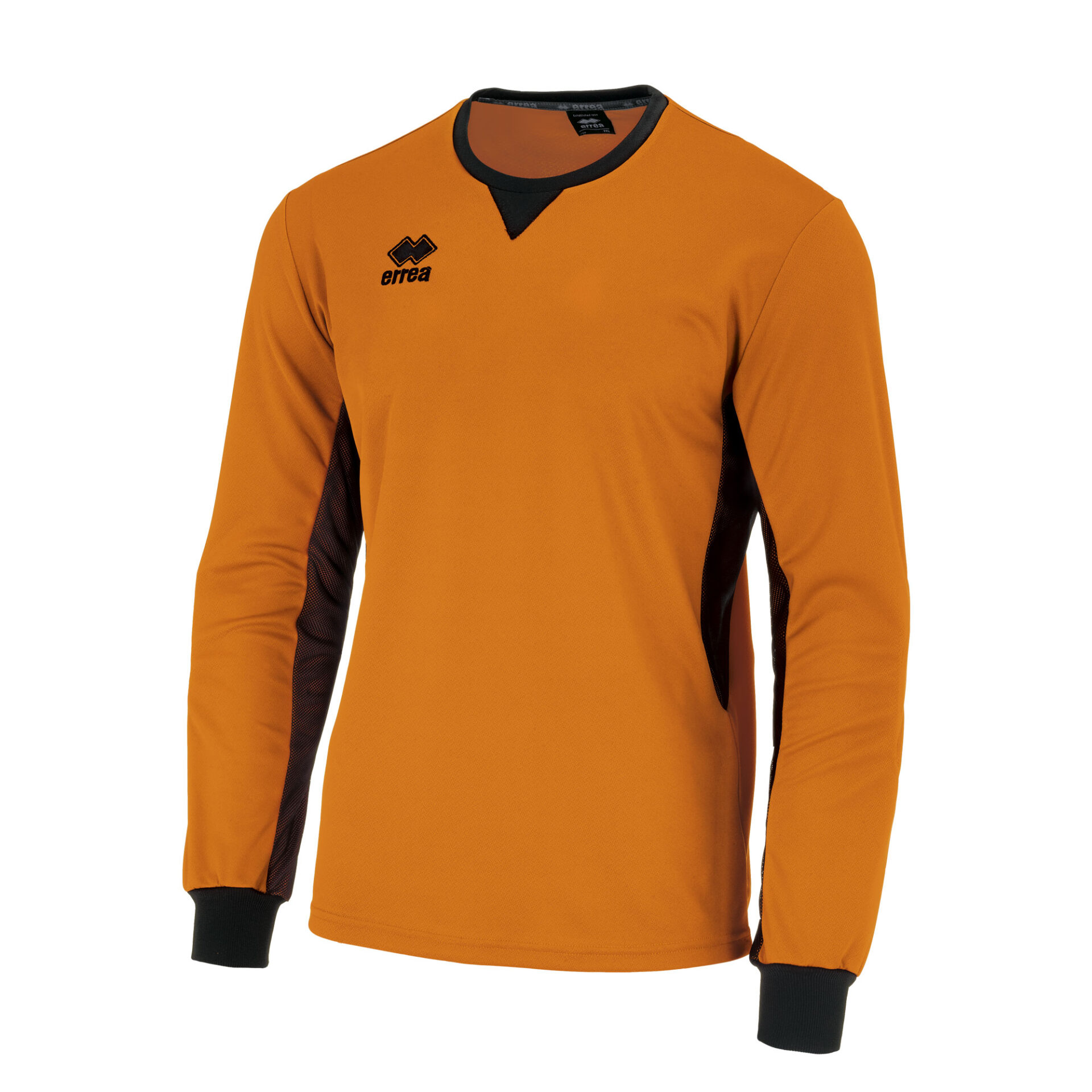 ERREA_ SIMON MAGLIA PORTIERE FM470L04930 Maglia portiere manica a giro con imbottitura e polsino smacchinato. Collo a giro con parasudore interno elastico. Inserto laterale con doppio tessuto Mesh + Mundial. Vestibilità normale.
