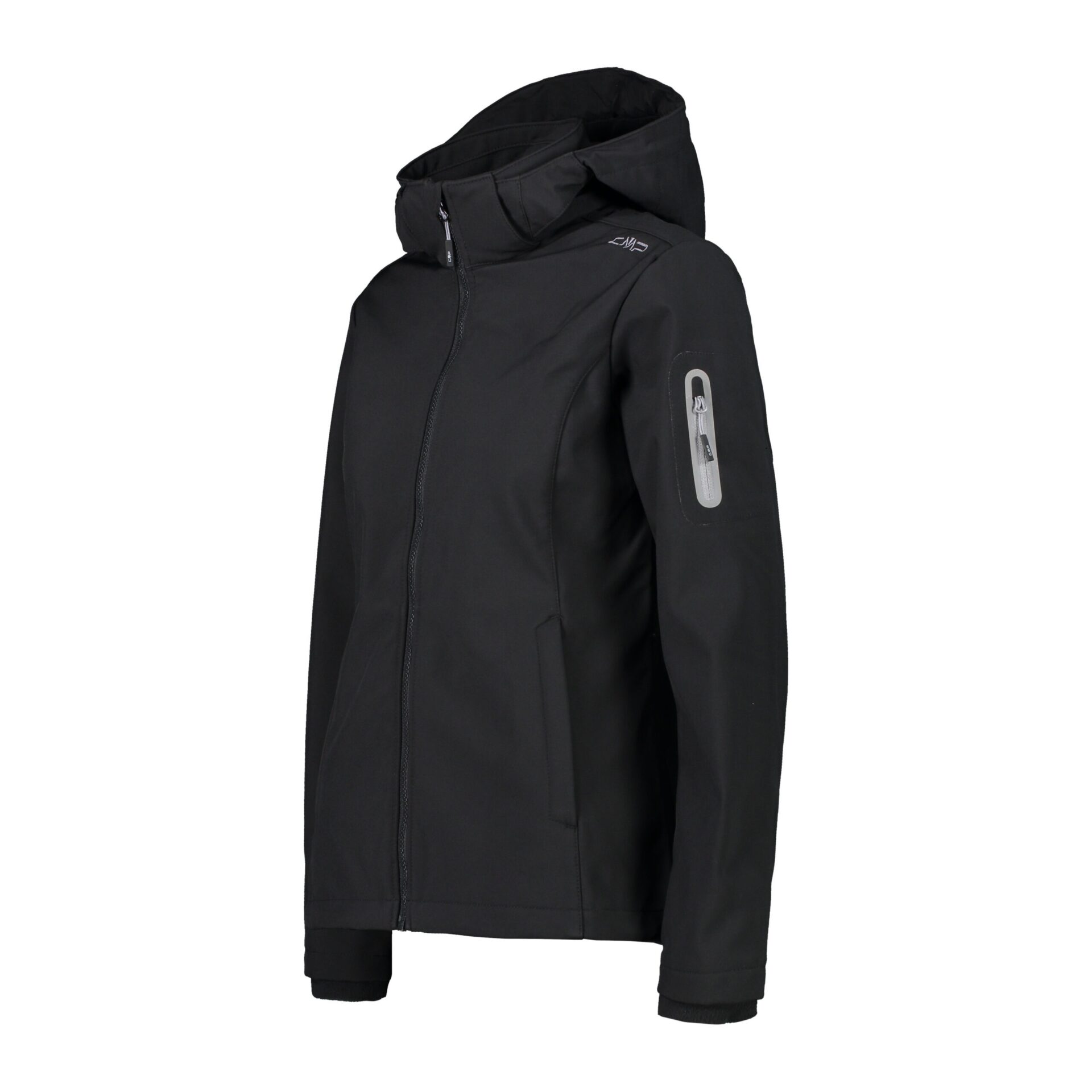 39A5006_U901_C Giacca donna in Softshell con cappuccio staccabile CMP profilo colore nero