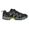 Scarpa uomo Trail Running Altak Waterproof CMP NERO VERDE FLUO DESTRA
