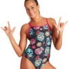 COSTUME INTERO DONNA CRAZY SKULLS CARNIVAL LIGHT DROP BACK ARENA davanti