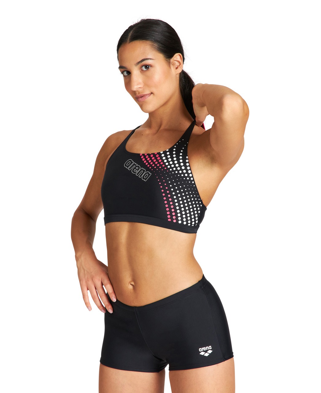 BIKINI VIBRANCY TOW PIECES ARENA NERO ROSA DAVANTI