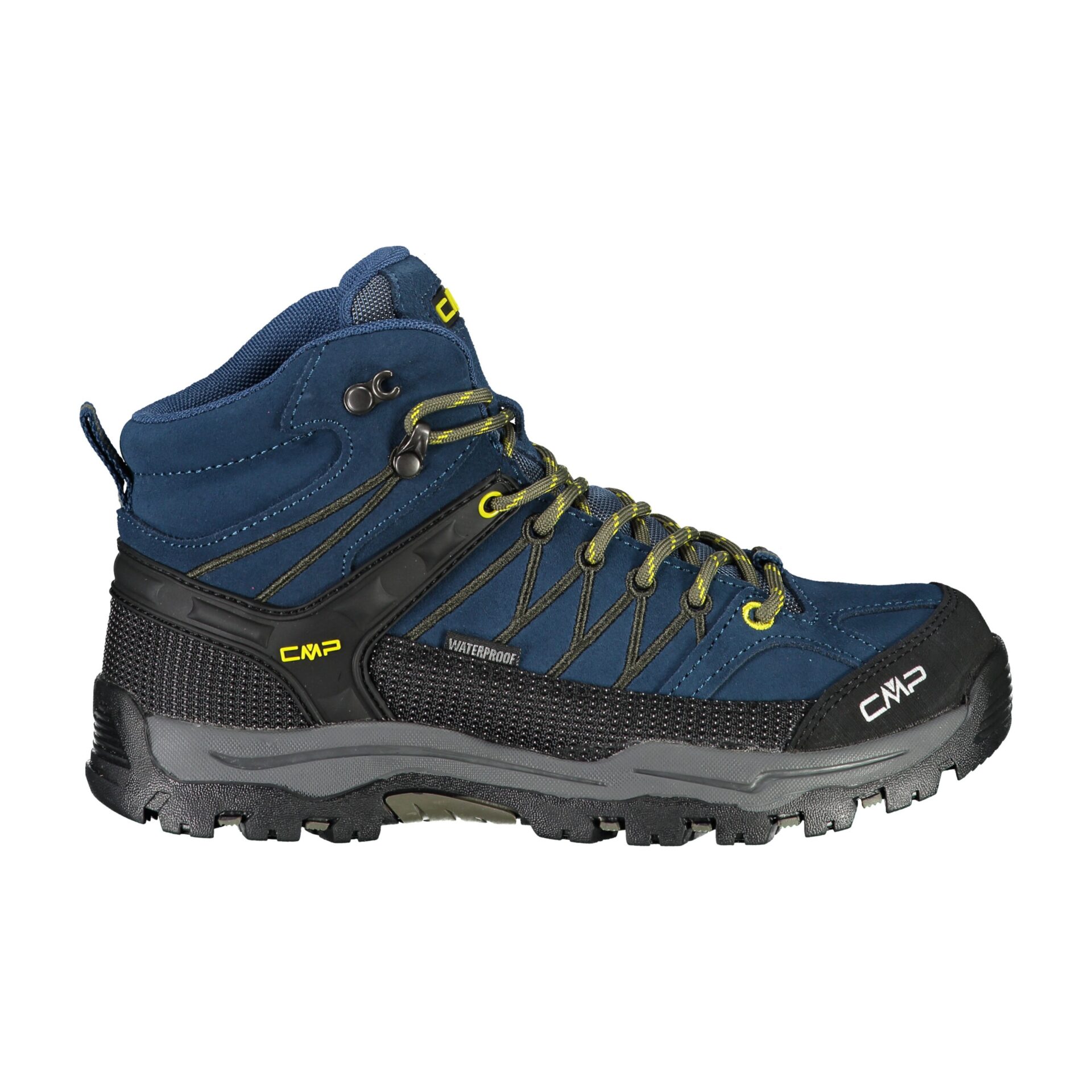 3Q12944J_10MF_A SCARPA TRAIL BAMBINO RIGEL MID WATERPROOF CMP BLU-YELLOW DESTRA