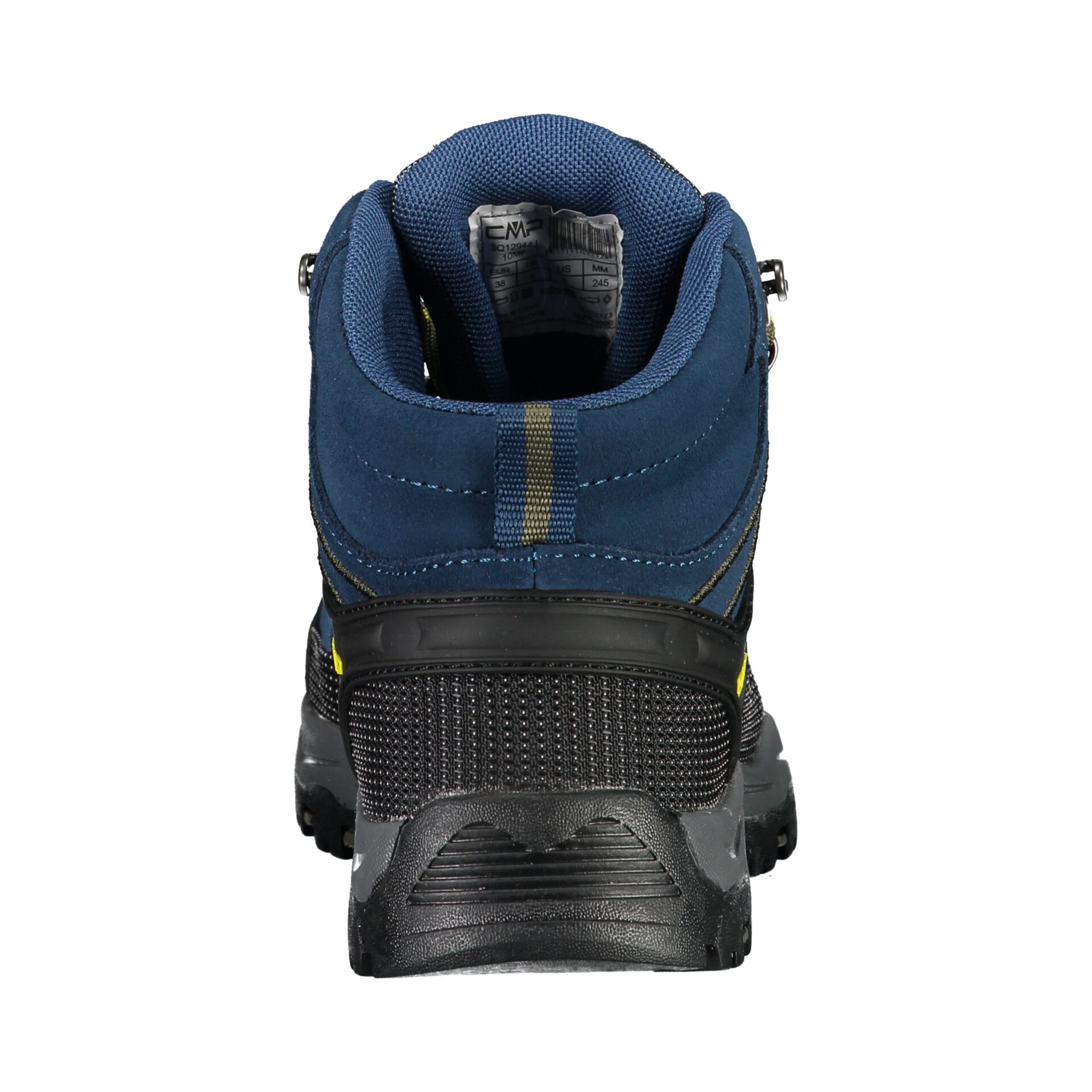 3Q12944J_10MF_C SCARPA TRAIL BAMBINO RIGEL MID WATERPROOF CMP BLU-YELLOW DIETRO