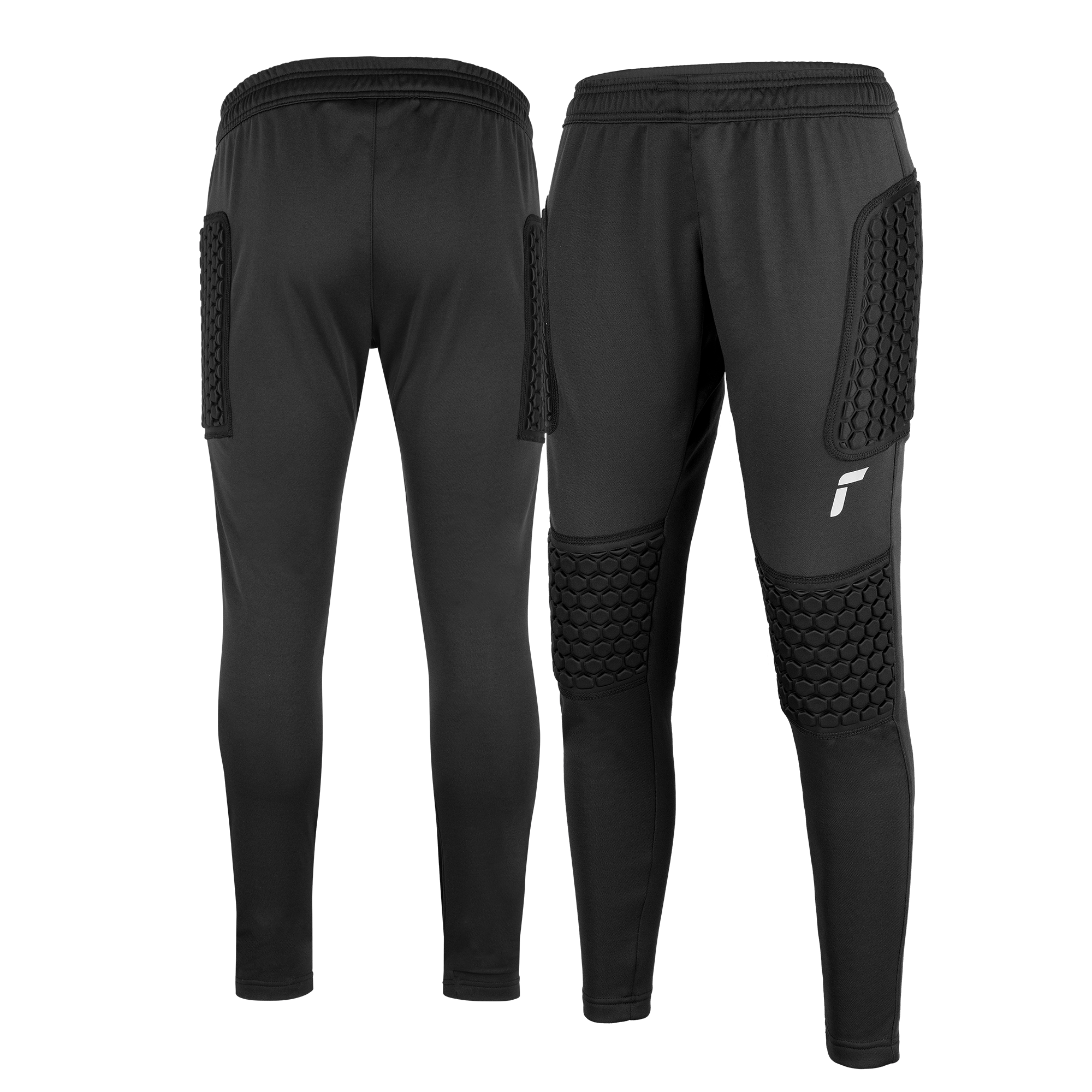51 26 215_7702_1 PANTALONE PORTIERE CONTEST II JUNIOR REUSCH NERO DAVANTI E DIETRO