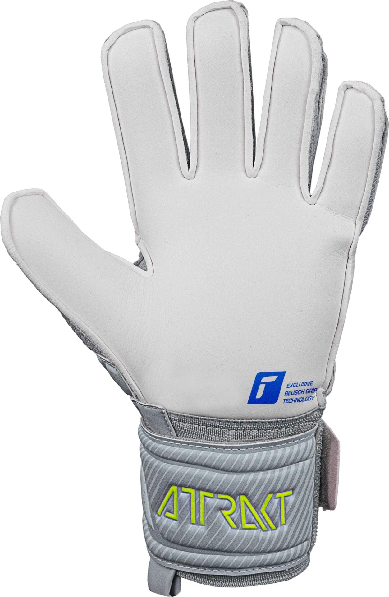 GUANTO PORTIERE ATTRAKT GRIP REUSCH BAMBINO palmo COLORE: Gray/safety yello