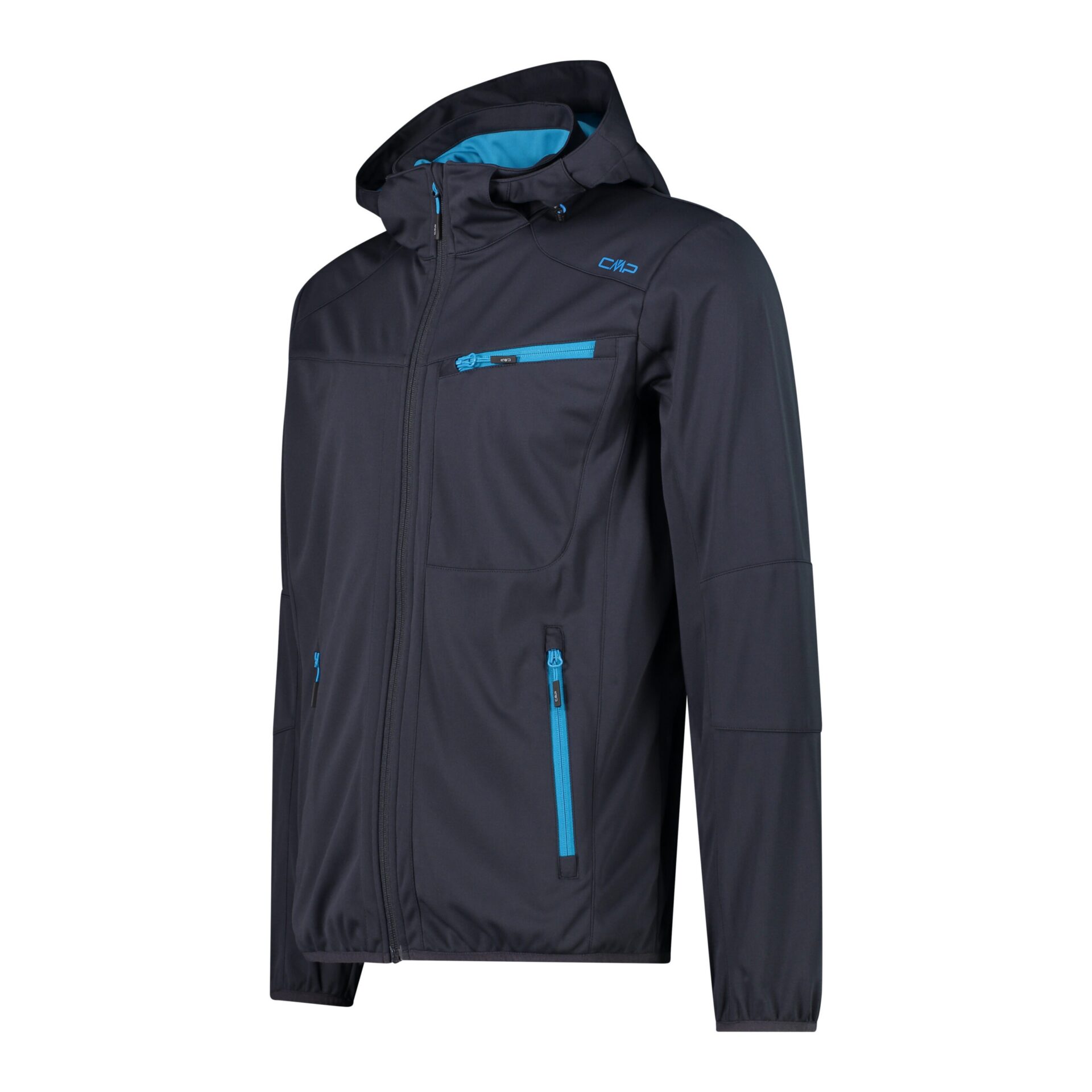 Giacca UOMO Softshell cappuccio staccabile CMP ANTRACITE PROFILO