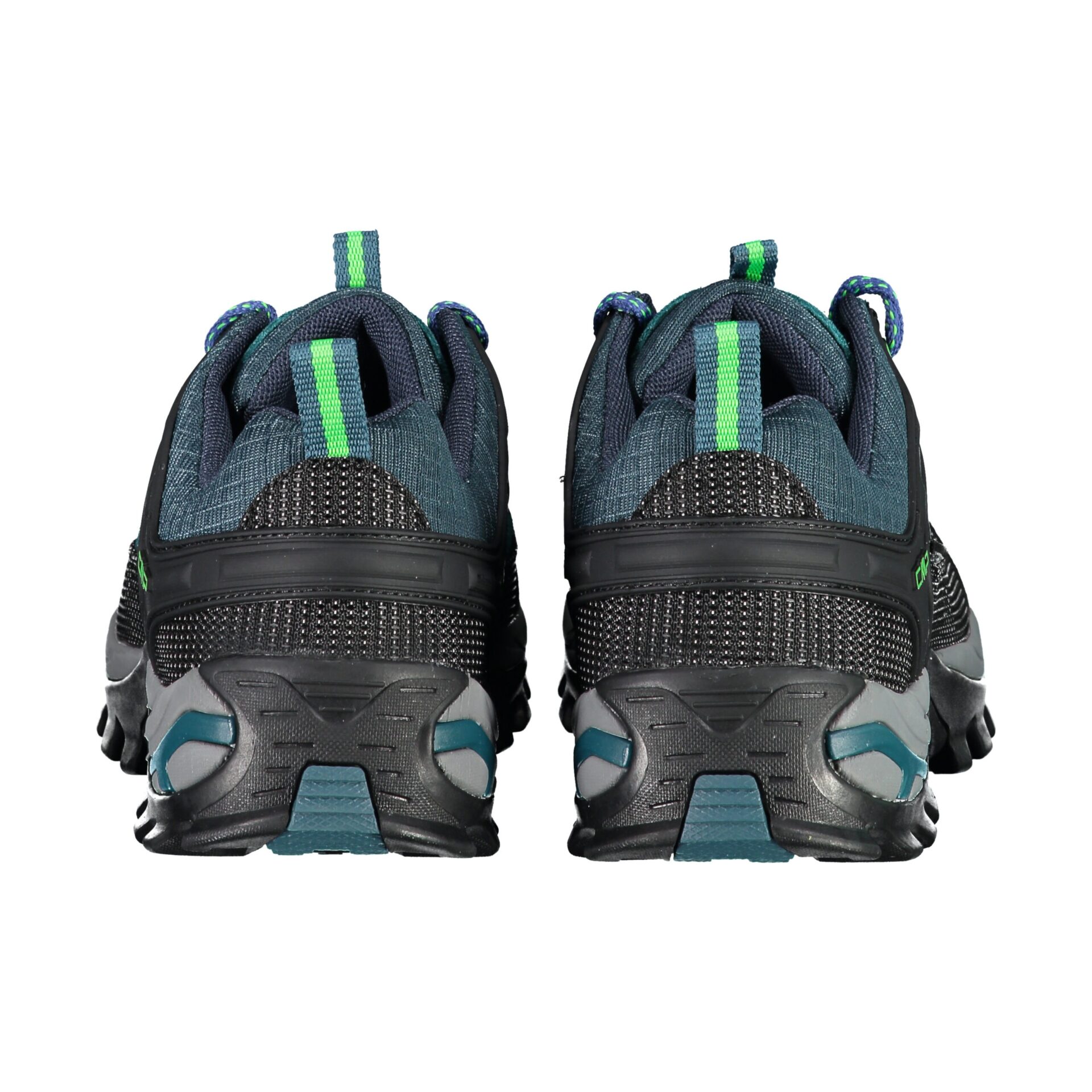 SCARPA TREKKING UOMO RIGEL CMP PETROLIO VERDE FLUO DIETRO