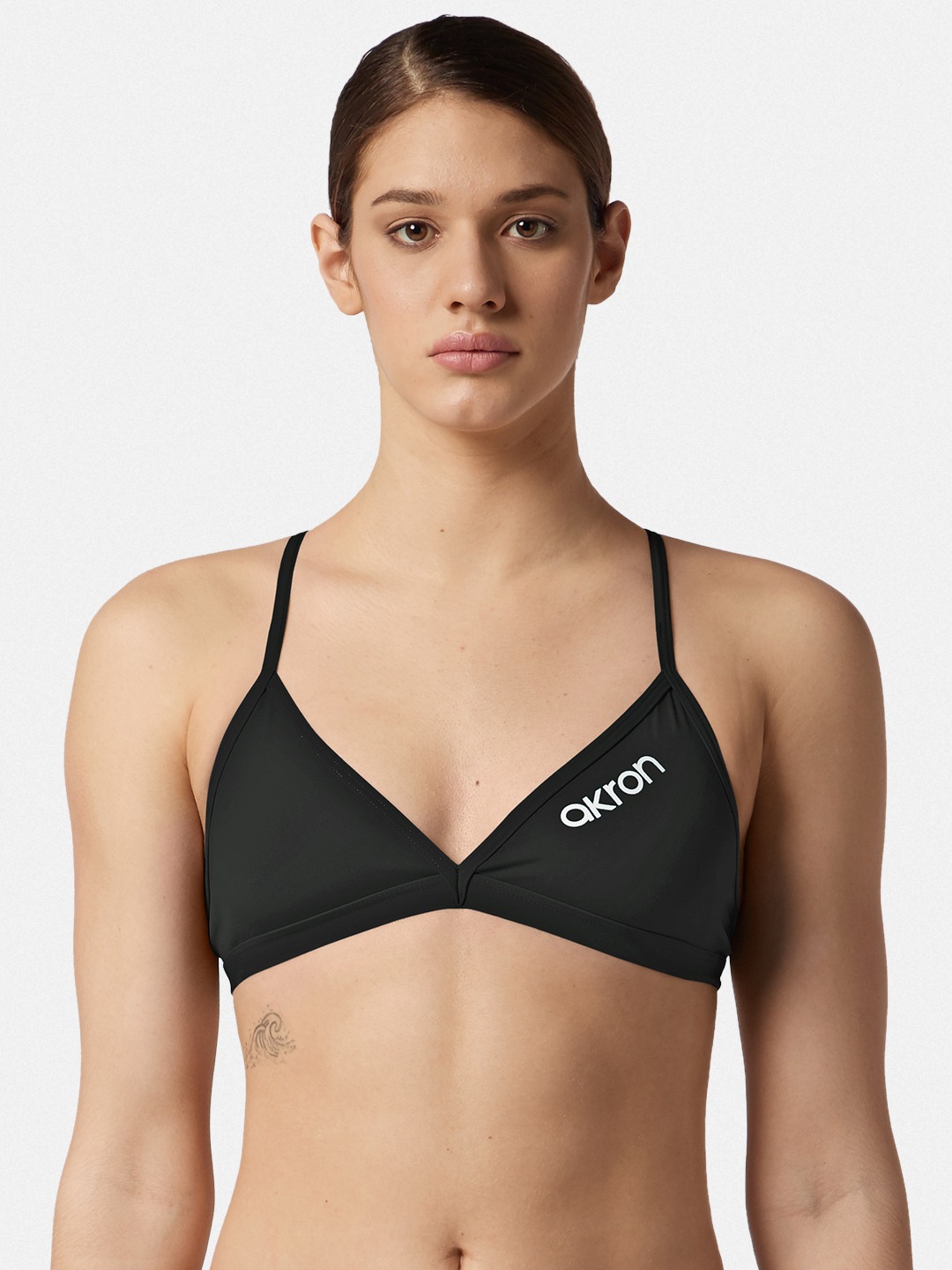 Top donna bikini Ania Akron nero davanti
