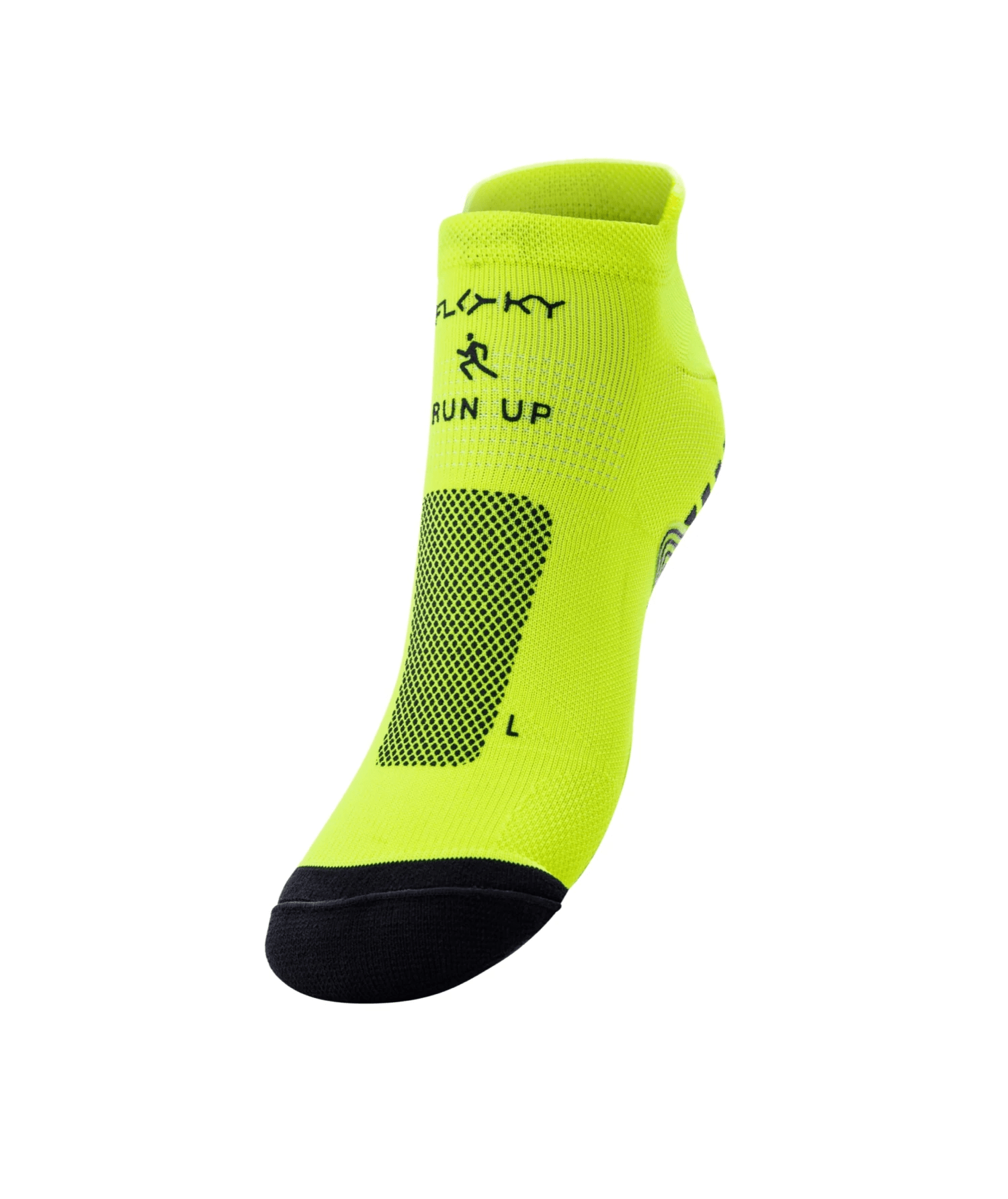 Calza RUN UP SHORT FLOKY GIALLO FLUO Calza RUN UP SHORT FLOKY GIALLO FLUO DAVANTI
